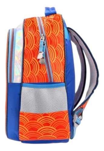 Kit Mochila Lonchera Lapicera Keepack Naruto Shippuden Ramen Azul Impresión