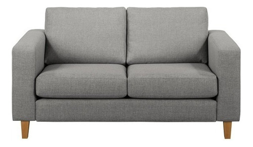 Garen Loveseat Estilo Moderno Tela Color Gris Claro Diseño De La Tela Lino