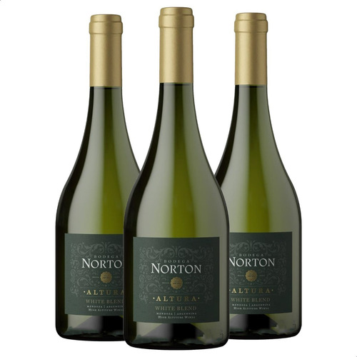 Vino Norton Altura White Blend Blanco Pack X3 - 01mercado