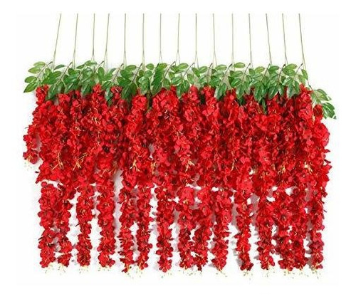 10pcs 3.2 Pies Flor Artificial Wisteria Vine Ratta CoLG...