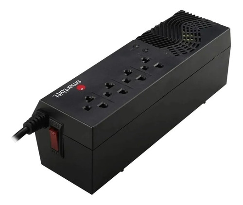 Imagen 2 de 10 de Regulador De Energía Smartbitt Prot Descargas 4 Cont 1200va Color Negro