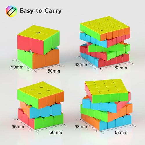 Vdealen Juego De Cubos De Velocidad, 2x2 3x3 4x4 5x5 Paquete