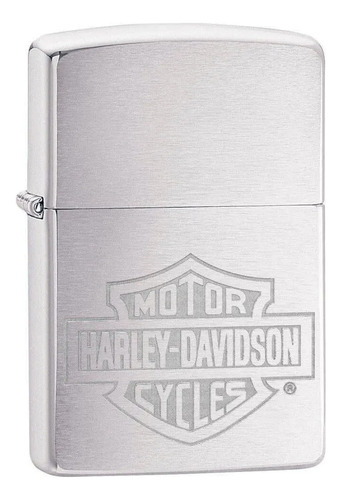 Encendedor Zippo Harley Davidson Gris Con Logo