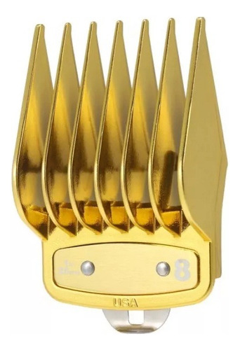 Set Alzas Peines X 8 Doradas Para Maquina De Corte Barberia Dorado Oscuro