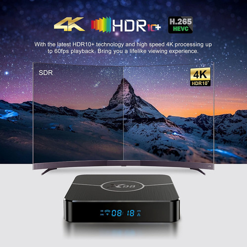 Android 110 Tv Box, X98 Más Amlogic S905w2 Quad Core Ram 4k