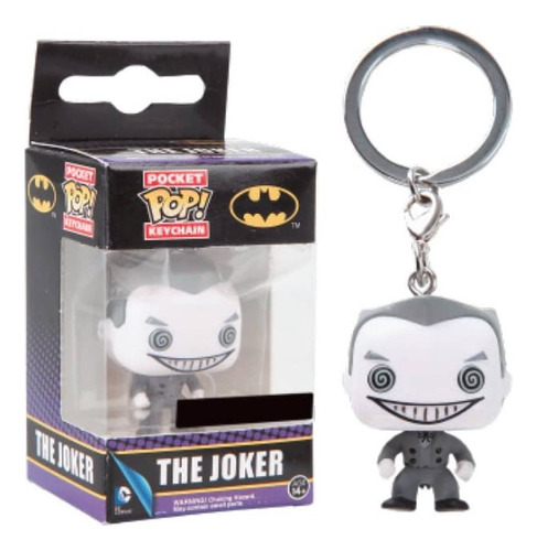 Llavero Pocket Pop: Batman The Joker Gris