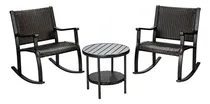 Comprar Juego De Mimbre 3 Pzs Mesa Mecedoras Gpl