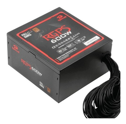 Imagen 5 de 9 de Fuente Redragon 600w 80 Plus Bronze Gamer Rgps Gc-ps002