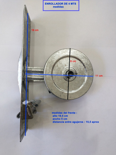 Imagen 2 de 7 de Enrollador Cortina Reforzad 4 Mts Cincado Para Persianas