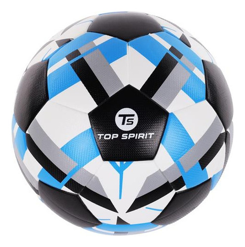 Balon De Futball 5 Top Spirit Bomba Interna Azul Con Blanco