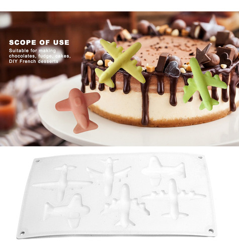 Molde De Silicona Para Hornear Chocolate Con Forma De Avión,