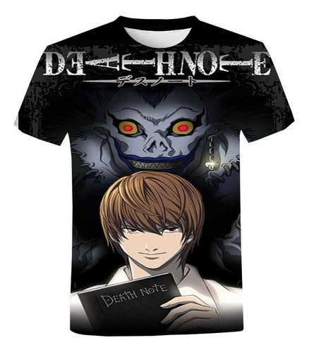 Camiseta Con Estampado De Anime Japonés Death Note 3d
