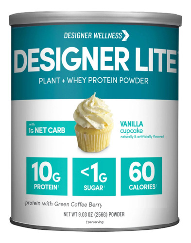 Designer Wellness Designer Lite 256g 16 Servings Vanilla Sin Sabor