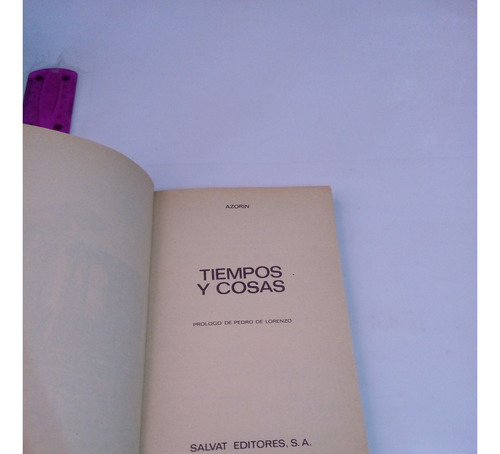 Tiempos Y Cosas Azorin Biblioteca Salvat (Usado)