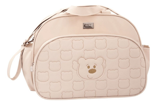 Bolsa Maternidade Urso Bebe Menina Menino Cor Bege