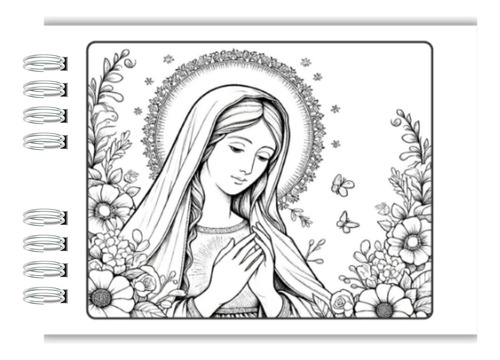Livro De Colorir Nossa Senhora , Estilo Boobie Goods -50 Pg