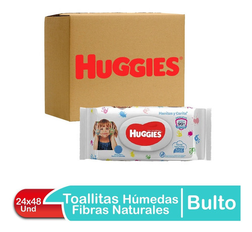 Imagen 2 de 4 de Toallitas Húmedas Para Manitos Y Caritas Huggies Bulto 24x48