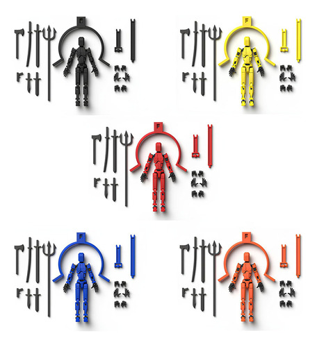 Qk T13 Action Figure - 5pcs Dummy 13 Magnetic Action Figure