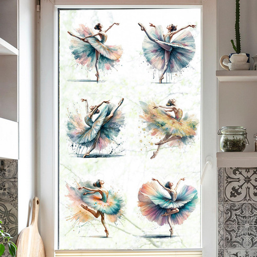 Calcomanías De Pared Para Niña De Ballet, Pegatinas De