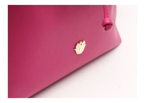 Imagem 6 de 6 de Bolsa Feminina Bucket Tiracolo Rosa - My Shoes