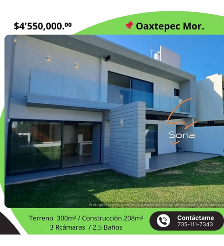 Casa En Oaxtepec Morelos, Lujosa Amplio Jardín