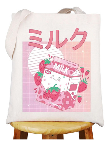 Japanese Anime Milk Tote Bag Kawaii Anime Lover Gift Cute St