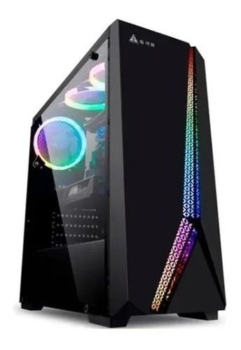 Gabinete Gamer Gamepro Gp4 Mid Tower 3x120mm Argb Negro 