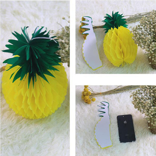 6 Piezas De Piña Con Decoración En Forma De Panal, Hermosa P