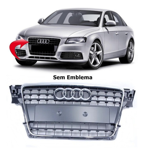 Grade Dianteira Audi A4 2010 Friso Cromado ( Sem Emblema)