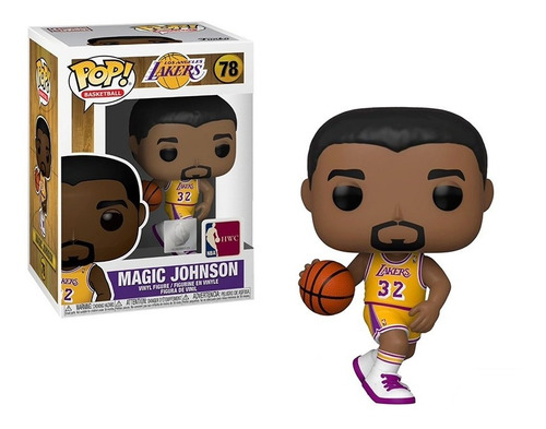 Imagen 1 de 3 de Figura Funko Pop, Magic Johnson (lakers Home) - Nba - 78