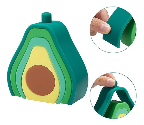Imagen 4 de 8 de Juguete Didactico Palta De Silicona Mordedor Para Bebe Juego