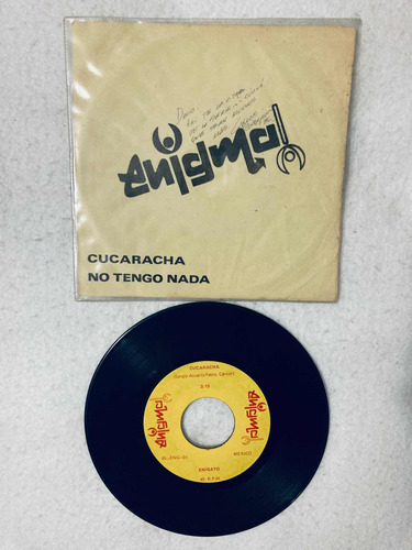 Enigma Cucaracha- No Tengo Nada 1975 Single Lp Vinyl Vinilo