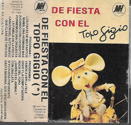 El Topo Gigio Album De Fiesta Con Sello Mh Cassette