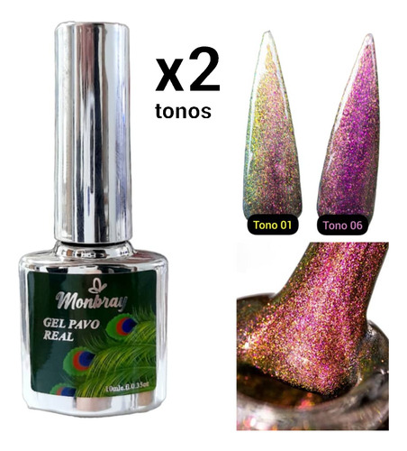 Esmalte Efecto Camaleon Tornasol Semipermanente Uña Pavoreal