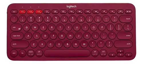 Logitech K380 Teclado Bluetooth Qwerty Inglês Us Vermelho