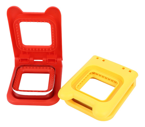 Cortador De Sándwich Cuadrado Rojo Y Amarillo De Acero Inoxi