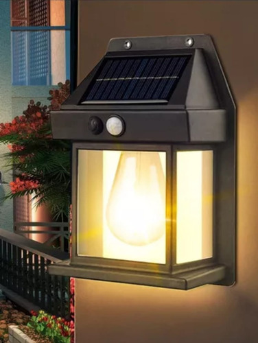 Foco Led Solar Estilo Farol Con Sensor De Movimiento Bk-888