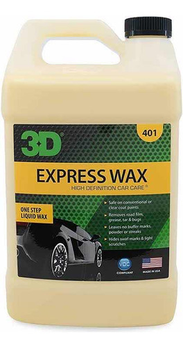 Cera Liquida 3d Express Wax Aplicación Rápida Brillo 4 Lts