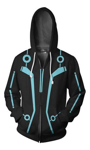 H Tron Legacy Cremallera Sudadera Traje De Cosplay Neutral