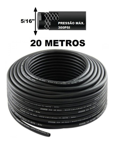 20 Metros Mangueira De Ar Para Compressor 5/16pol 300psi