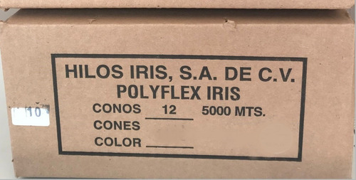 12 Conos Hilo De Bordar Iris Polyflex 5000 Metros