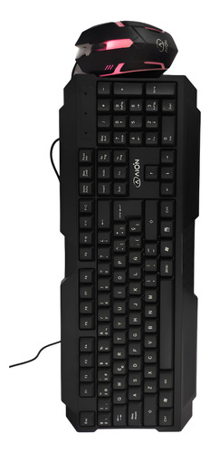 Teclado Aion Mecatron Usb Qwerty Mouse Retroiluminado