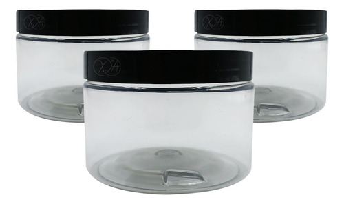 Envase Tarro Cosmetico Plastico 300 Ml Frasco Pomadero X 6