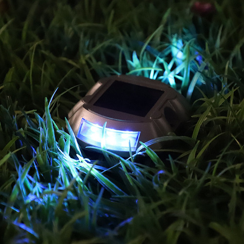 V Luces Solares De Carretera 2 Piezas 6 Led Stud Ground