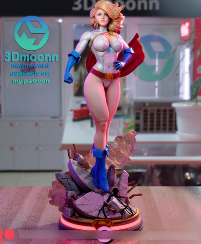 Powergirl Poderosa Dc Comics Hq Figura Resina 26cm