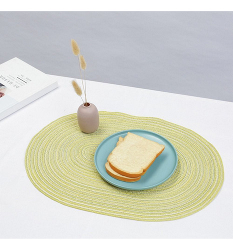 Mantel Para Mesa, Tapete Trenzado Para Platos, Antideslizant