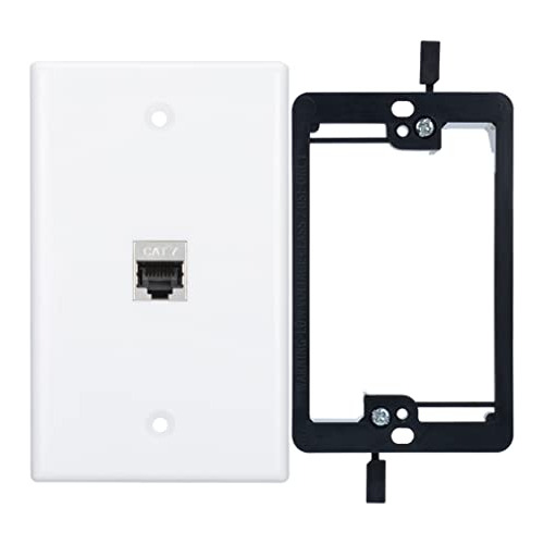 Placa De Pared Acoplador Rj45 Cat7 Keystone Jack Y Sopo...