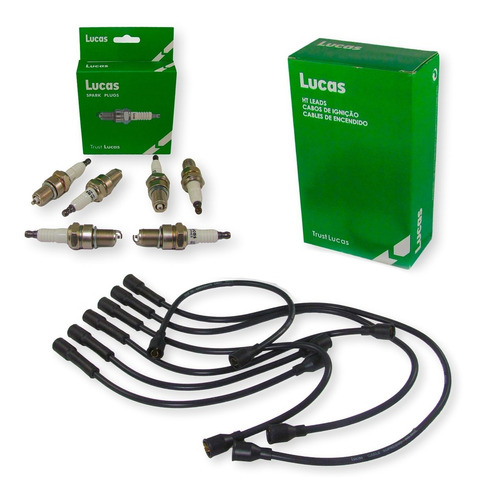 Imagen 1 de 5 de Kit Cables+bujias Lucas Chevrolet 400 C10 Chevy 6c