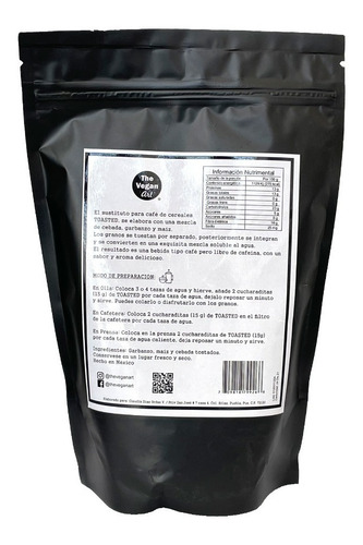 Imagen 2 de 3 de Sustituto De Café A Base De Cereales Tostados 200g Vegan Art