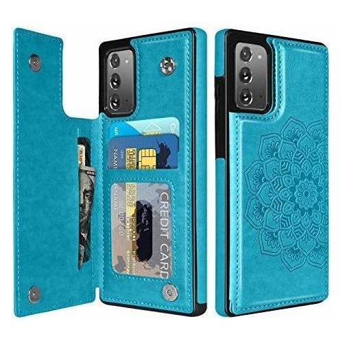 Funda Tipo Billetera Para Samsung Galaxy Note 20 Color Azul